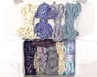 DIY Yarn Pack for Weaving, Wool Cotton Roving Fibers (6.4 oz)