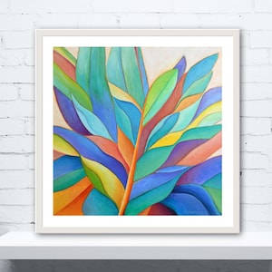 Eucalyptus Art Print - Multicolor Leaves - Leaf Art