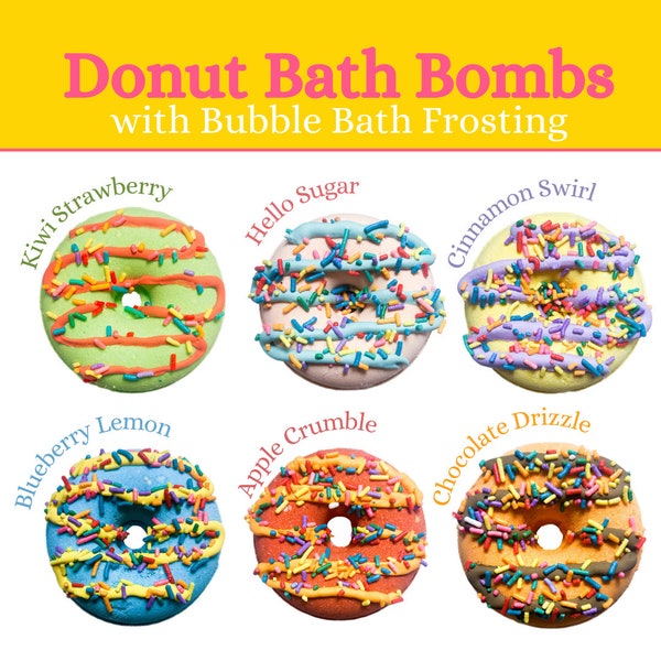 Donut Bath Bomb with Bubble Bath Frosting and Sprinkles!