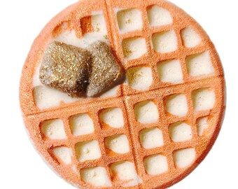 Bombe de bain gaufres à la citrouille et aux pacanes : fabriquée à la main avec des ingrédients naturels