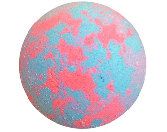 Bombe de bain XL Cotton Candy - Fait main, naturel, peau sensible