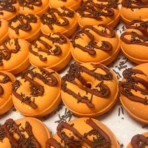 Chocolate Donut Bath Bomb - Bath Bombs Handmade in the USA with Natural Ingredients for Sensitive Skin.