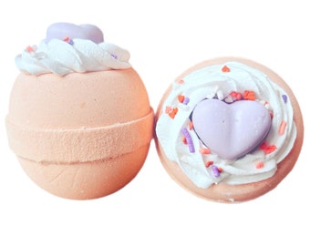 Love Spell Bubble Bath Bomb Frosting with Soap Embed