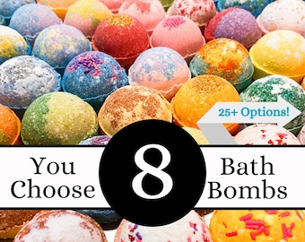 Coffret cadeau de 8 bombes de bain XL pour homme, enfant et femme - Créez votre propre coffret !
