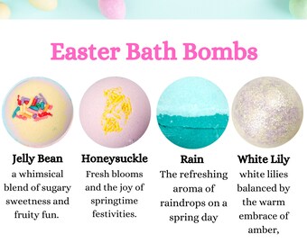 Easter Bath Bombs Gift Set. Easter Basket Gift Stuffers. Bubbly Bath Bombs.