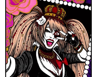 Junko Enoshima — Danganronpa  — 9"x12" Original Art