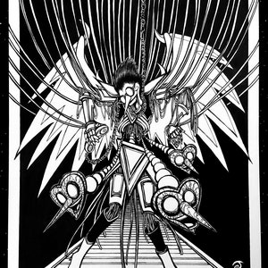 Spamton NEO — 9&quot;x12&quot; Original Ink Illustration