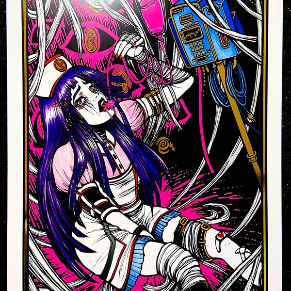 Mikan Tsumiki — Danganronpa 2 — 9"x12" GOLD FOIL Art Print