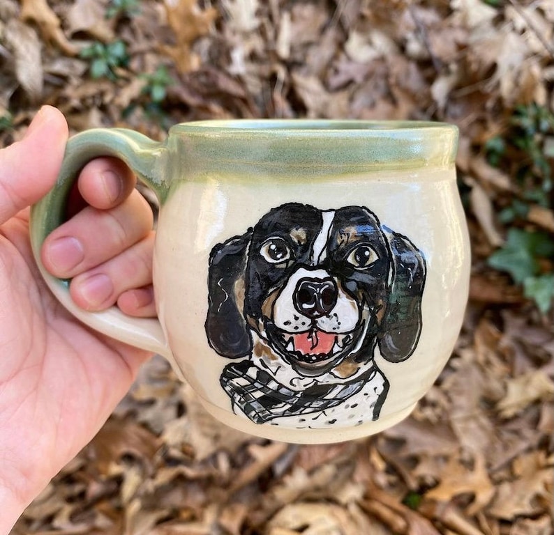 Handmade Ceramic Mug with Animal Portrait image 3
