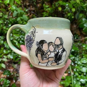 Handmade Ceramic Mug with Family Portrait image 10