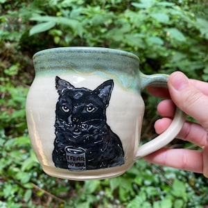 Handmade Ceramic Mug with Animal Portrait image 6