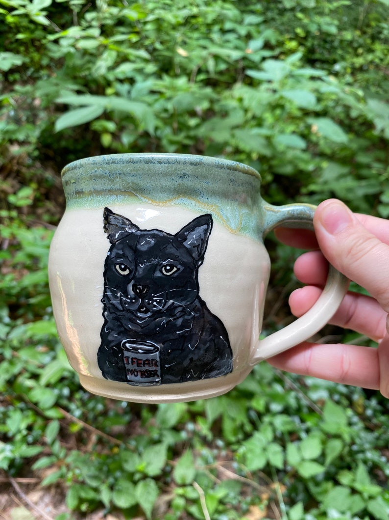 Handmade Ceramic Mug with Animal Portrait image 6