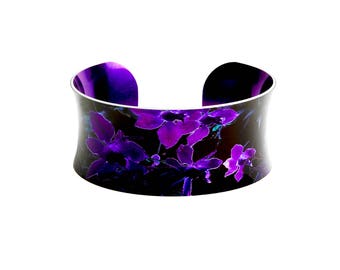 Purple Cuff Bracelet - Aluminium Cuff - Handmade Jewellery - Cambridge Artists - Gift for Her - CB18