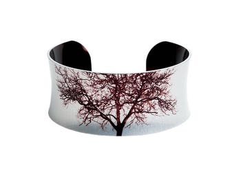 Tree Cuff Bracelet - Minimalist Jewelllery - 10th Anniversary Gift for Her - Aluminum Jewellery - Boho Bracelet - CB08