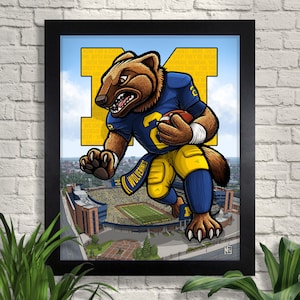 University of Michigan &quot;The Victors&quot; Print, Sports Art, Wall Art, Home Decor