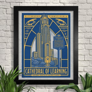 Universität von Pittsburgh, Kathedrale des Lernens, Pitt Illustration, Panther