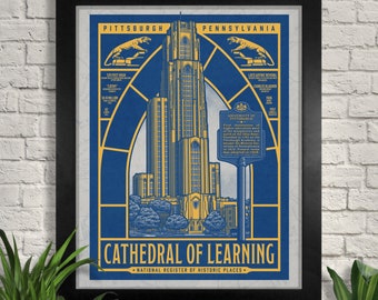 Cathedral of Learning Art Print, Pittsburgh, Pennsylvania