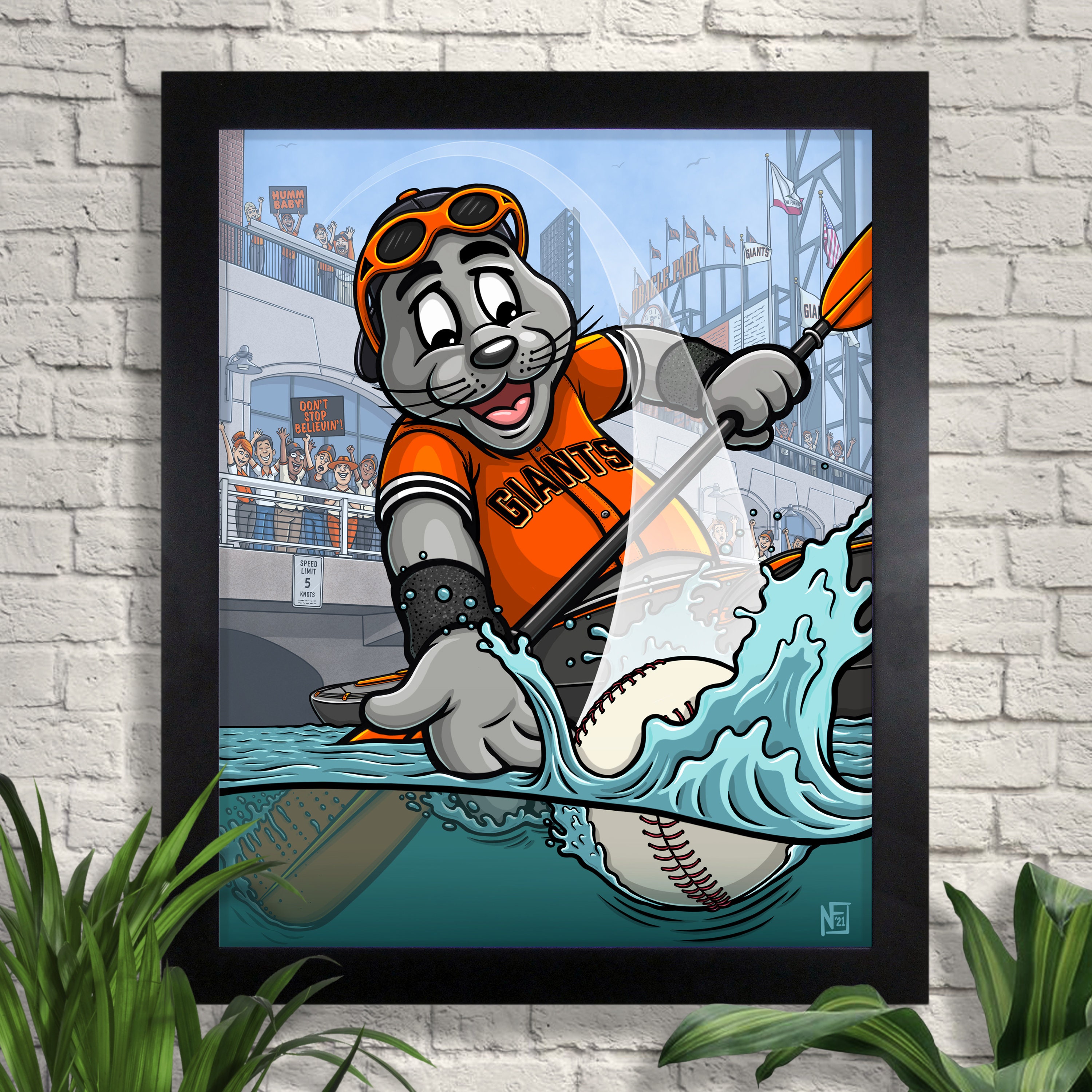 San Francisco Giants: Lou Seal 2021 Mascot - MLB Removable Wall Adhesive Wall Decal Large