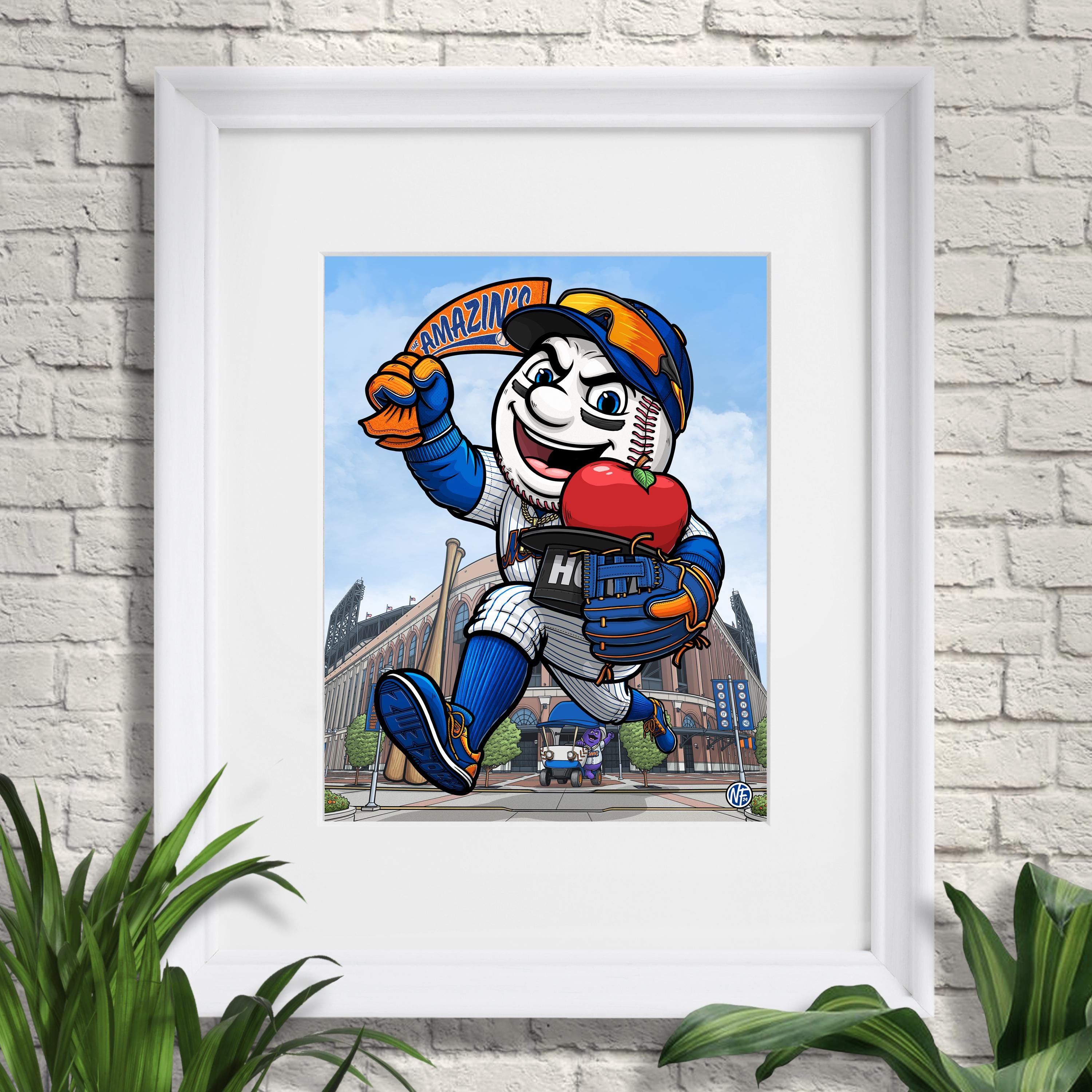 【激レア】MLBメッツMets ビンテージラグマット　USA製　野球アート 激レア】MLBメッツMets ビンテージラグマット USA製 野球アート