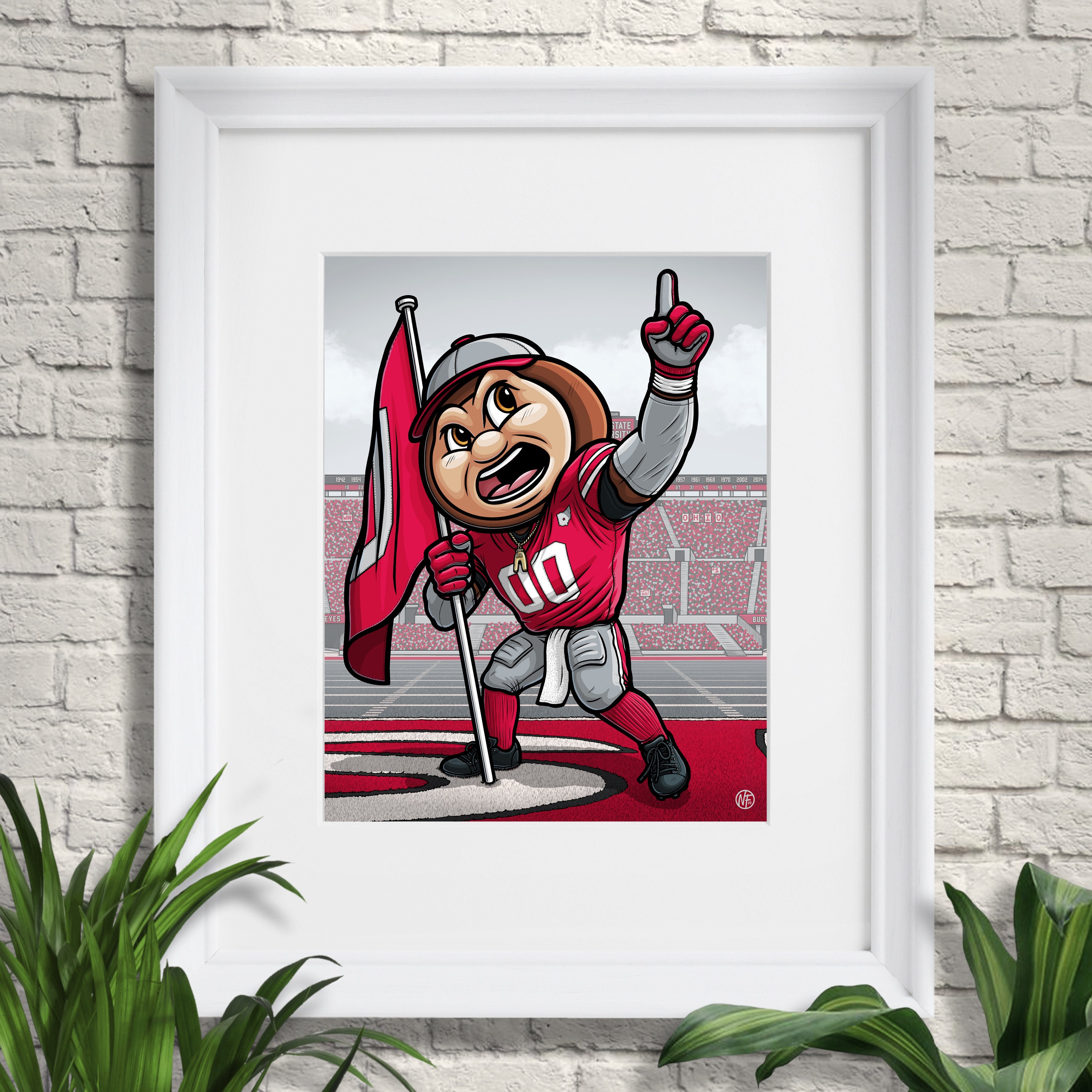 O Hi O-H-I-O! Football Art Print - Etsy
