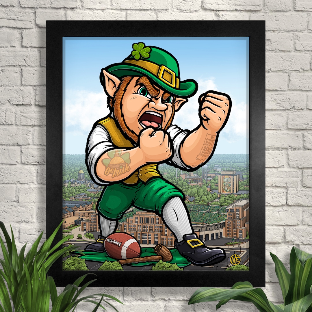 Go Irish! Print, Sports Art, College Football - Etsy