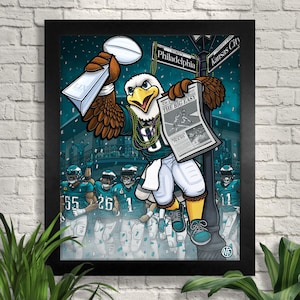 The Big Easy, Philadelphia Football Illustration, Sports Art
