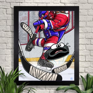 Washington Capitals Art Print, Hockey Illustration, Giclee, Sports Art, Wall Art, Home Decor
