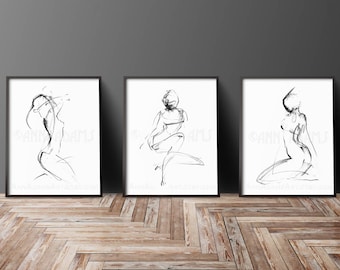 Ebony Nudist Beach Gallery - Abstract nude | Etsy