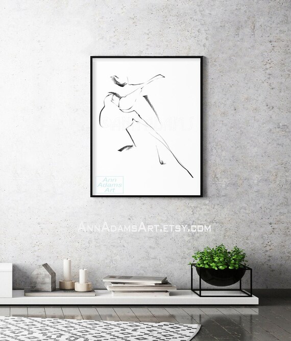 Abstract Unusual Pencil Drawing Art Print Home Decor Wall