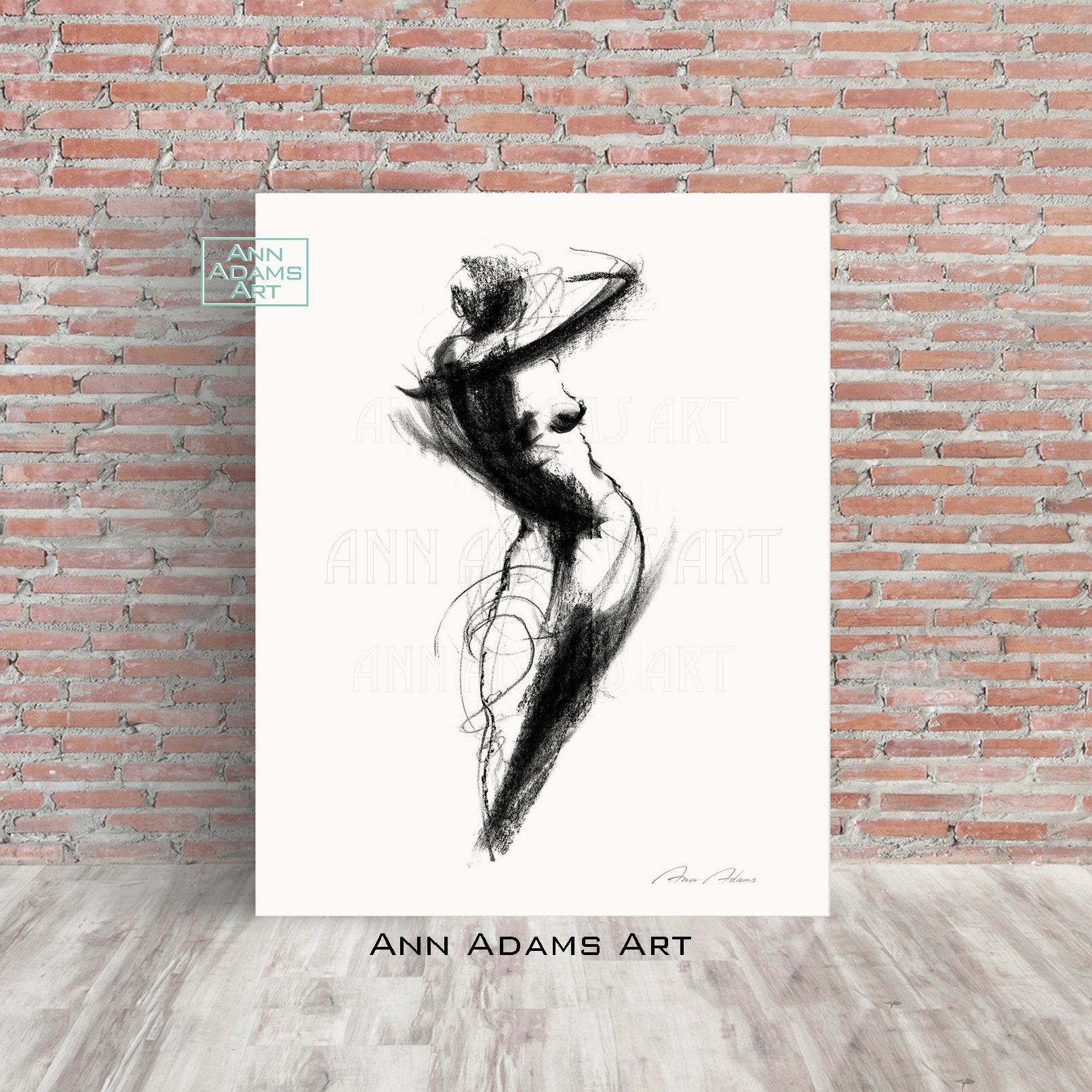 Abstract Nude Art Print - td21wmv