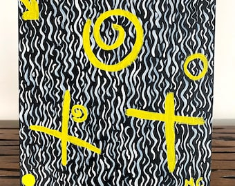 X's and O's - Original Acrylic Painting - Decor - Abstract