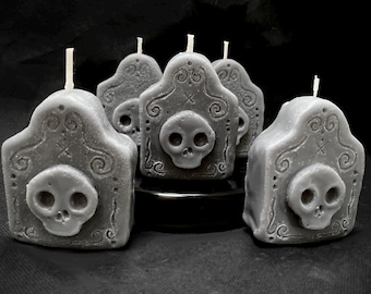 Graveyard Candles - Unscented - Sculpted Candle - Paraffin Wax