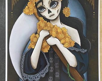 Beloved Death - Art Print - 10x8 inch - Goth Death Dark Fantasy