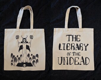 Library of the Undead - tote bags