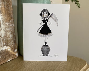 Grimm Girl - 8x10 inch print - Dark Gothic Fantasy Original Art
