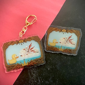 Lucifer Acrylic Pin and Keychain - Hazbin Hotel Fanart