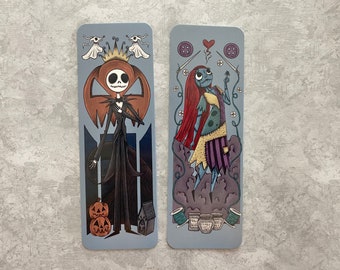 Jack and Sally Bookmarks - fantasy Cartoon gothic Tim Burton