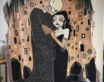 Death’s Kiss - Woven Tapestry Blanket
