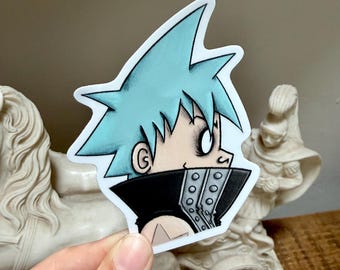 Black Star - Vinyl Weatherproof Sticker - Anime
