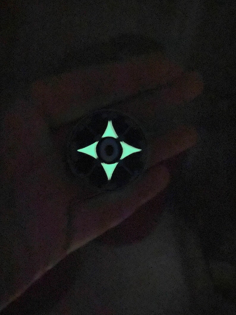 Little Odd Tarot Glow In The Dark Enamel Pin image 4