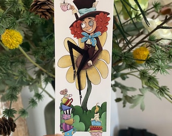 El Sombrerero Loco - Marcapáginas - Alicia en el País de las Maravillas - Ilustración de Fantasía