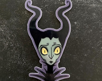 Maleficent Sticker - Weatherproof Vinyl - Disney Fantasy Villain Dark Art