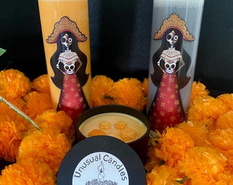 Day of the Dead Candles - Hand Poured
