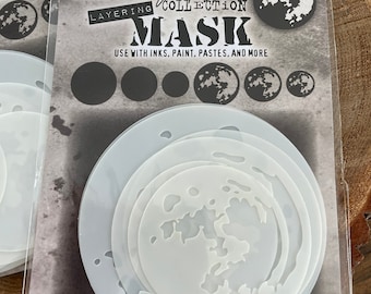 Moon Mask Set Stampers Anonymous - Tim Holtz - Halloween - Layering Moon Mask THMSK01