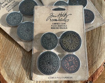 Compass Coins by Tim Holtz Idea Ology TH93061