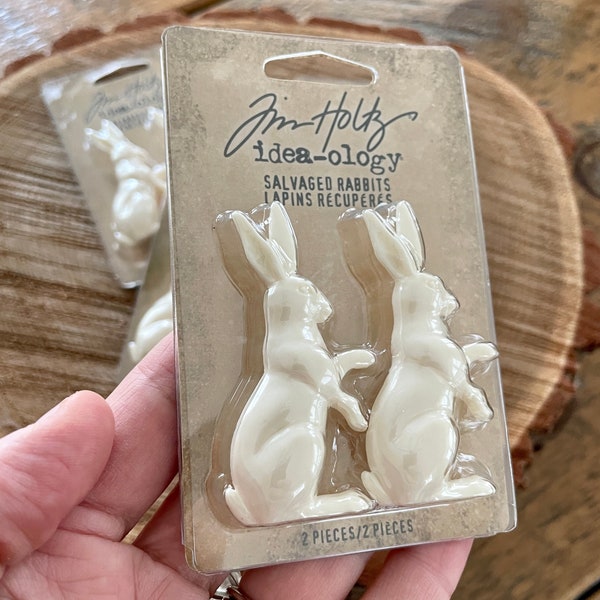 Tim Holtz Idea Ology Salvaged Rabbits TH94303