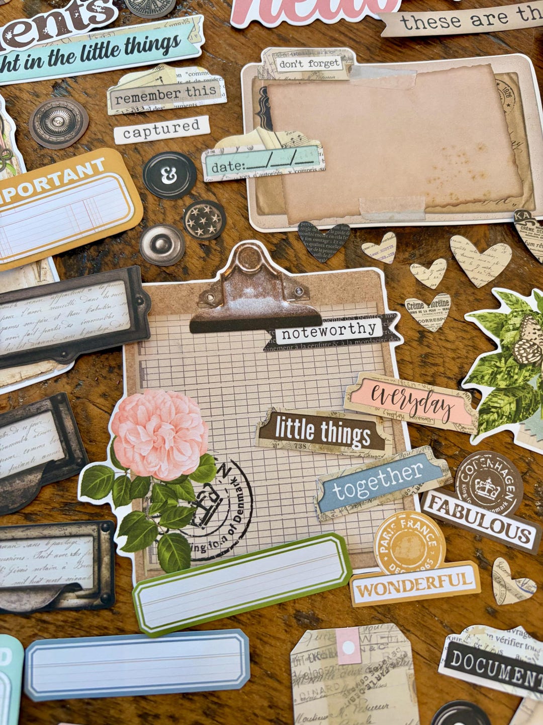 Journal In Drawer Simple Vintage Junk Drawer Journal Bits & Pieces Simple Stories 26027 ...