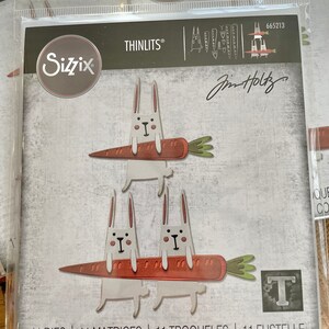 Sizzix Set di Fustelle Thinlits 661806, Piccoli Elementi Floreali di Tim Holtz, 21 pz
