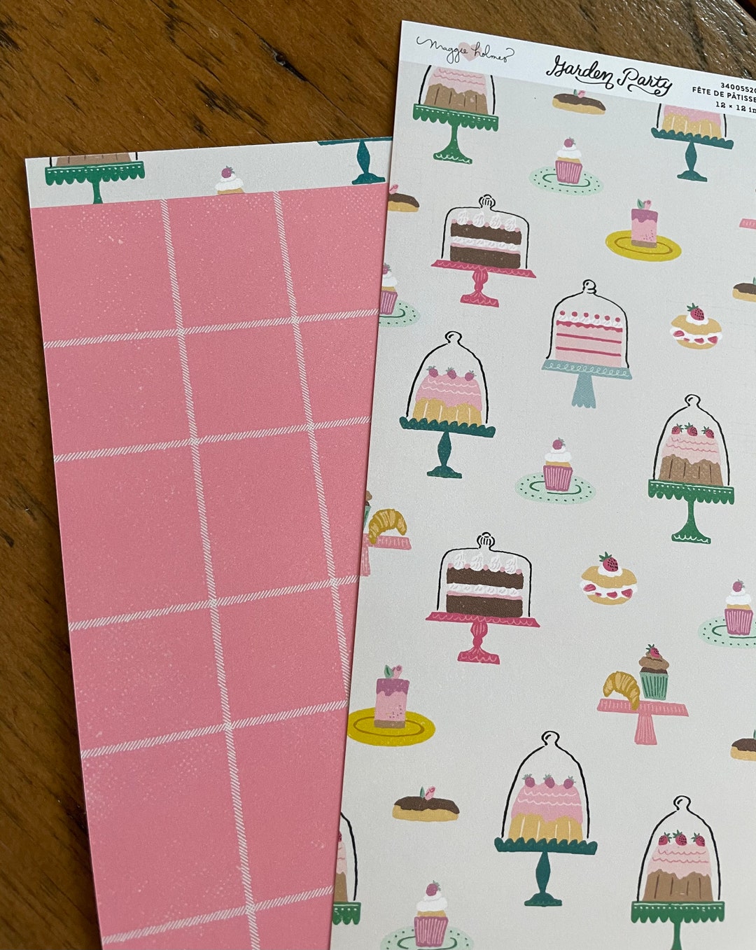 Pastry Party 12x12 Cardstock Garden Party Collection by Maggie Holmes