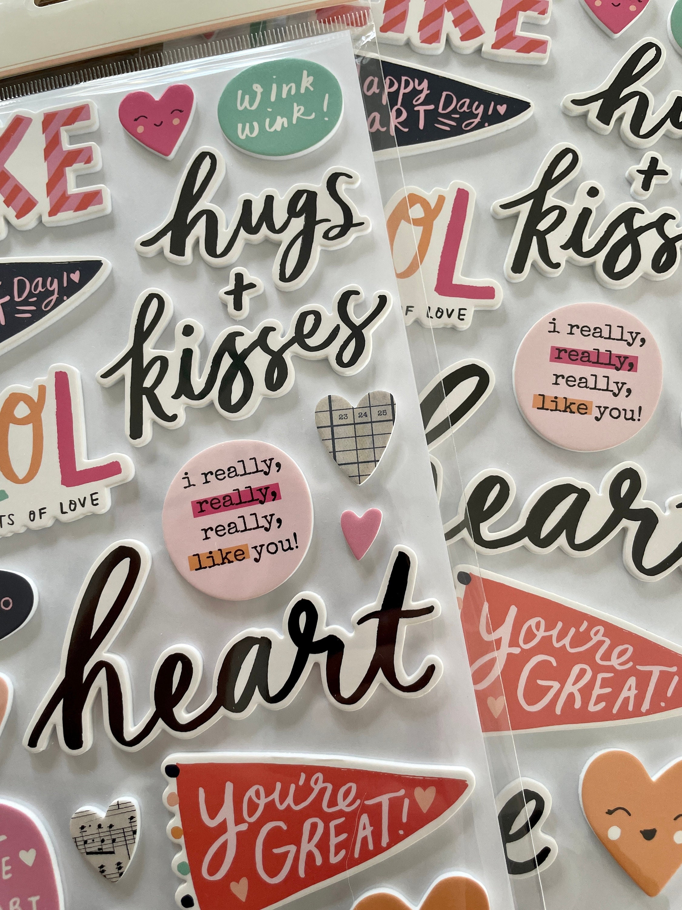 Simple Stories Happy Hearts - Foam Stickers